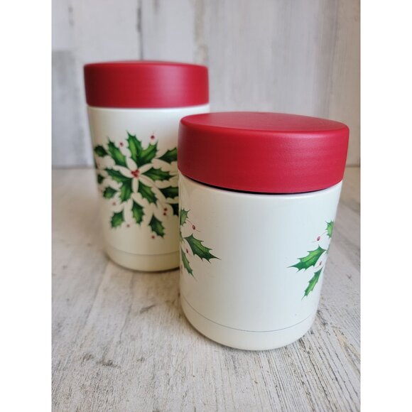 Lenox small food insulated container set mistletoe Xmas kitchen - Picture 5 of 8